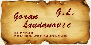 Goran Laudanović vizit kartica
